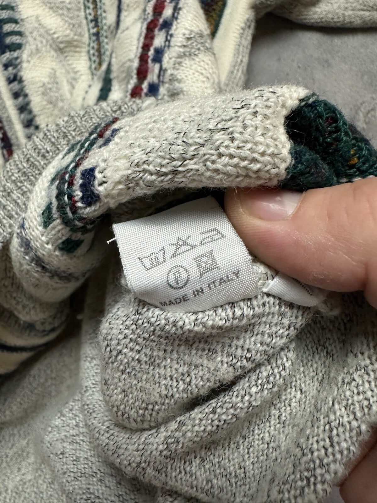 Vintage Engbers Italy Wool Knit Sweater Coogi Style 90s y2k