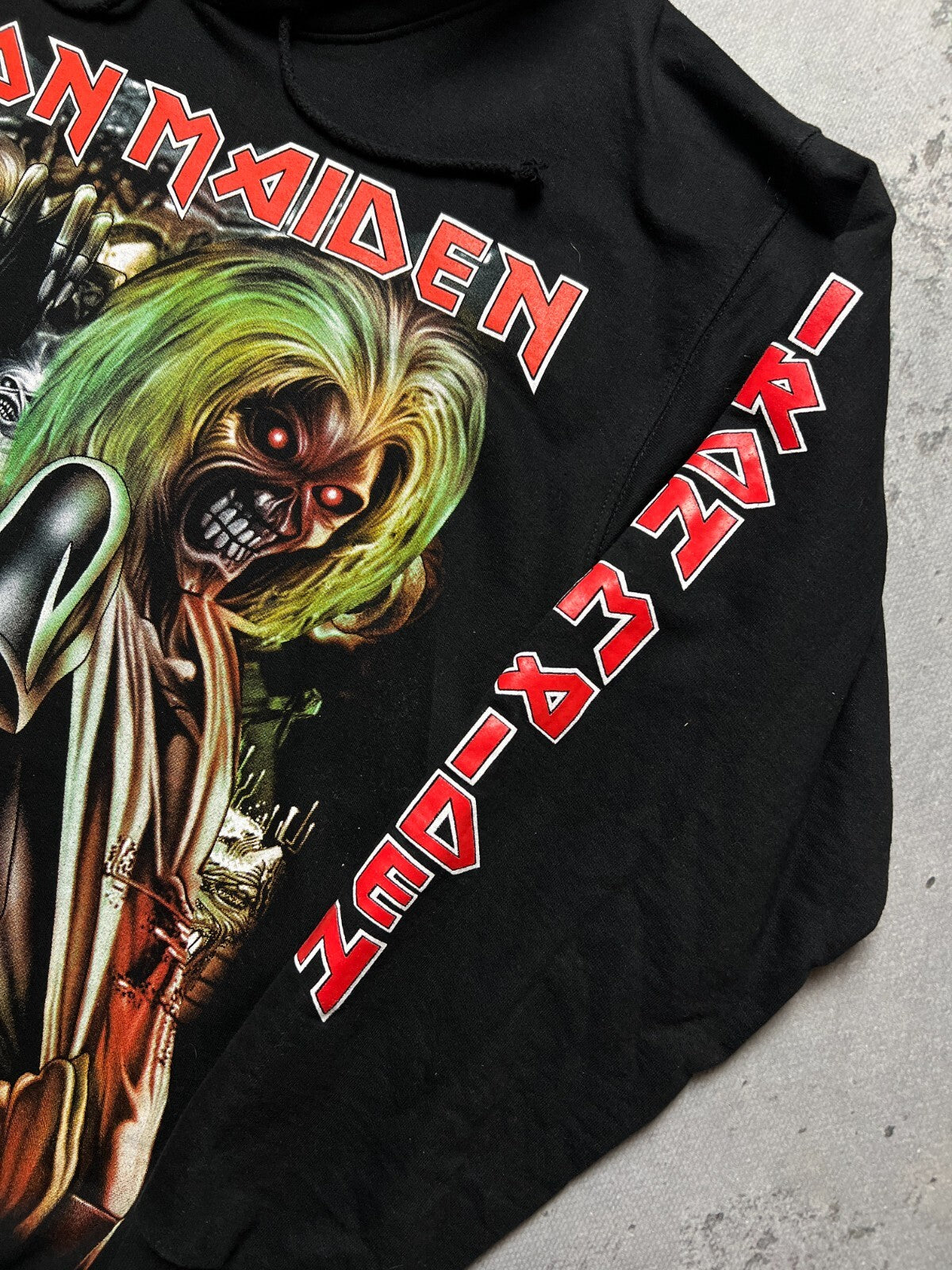 1990s Iron Maiden Killers Overprint y2k Hoodie Rock 90s 80s