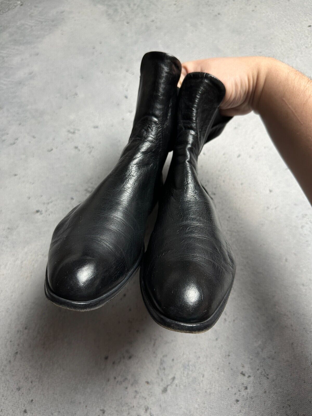 AGL Leather Cowboy Boots Rare Italian Item Avant Garde y2k