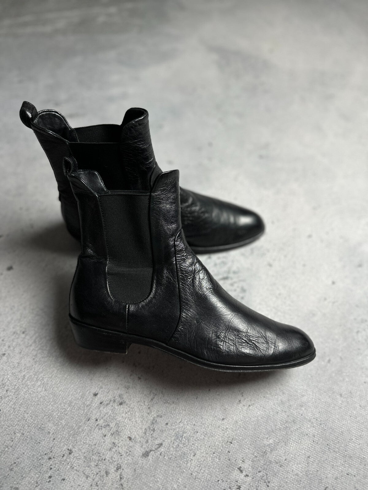 AGL Leather Cowboy Boots Rare Italian Item Avant Garde y2k