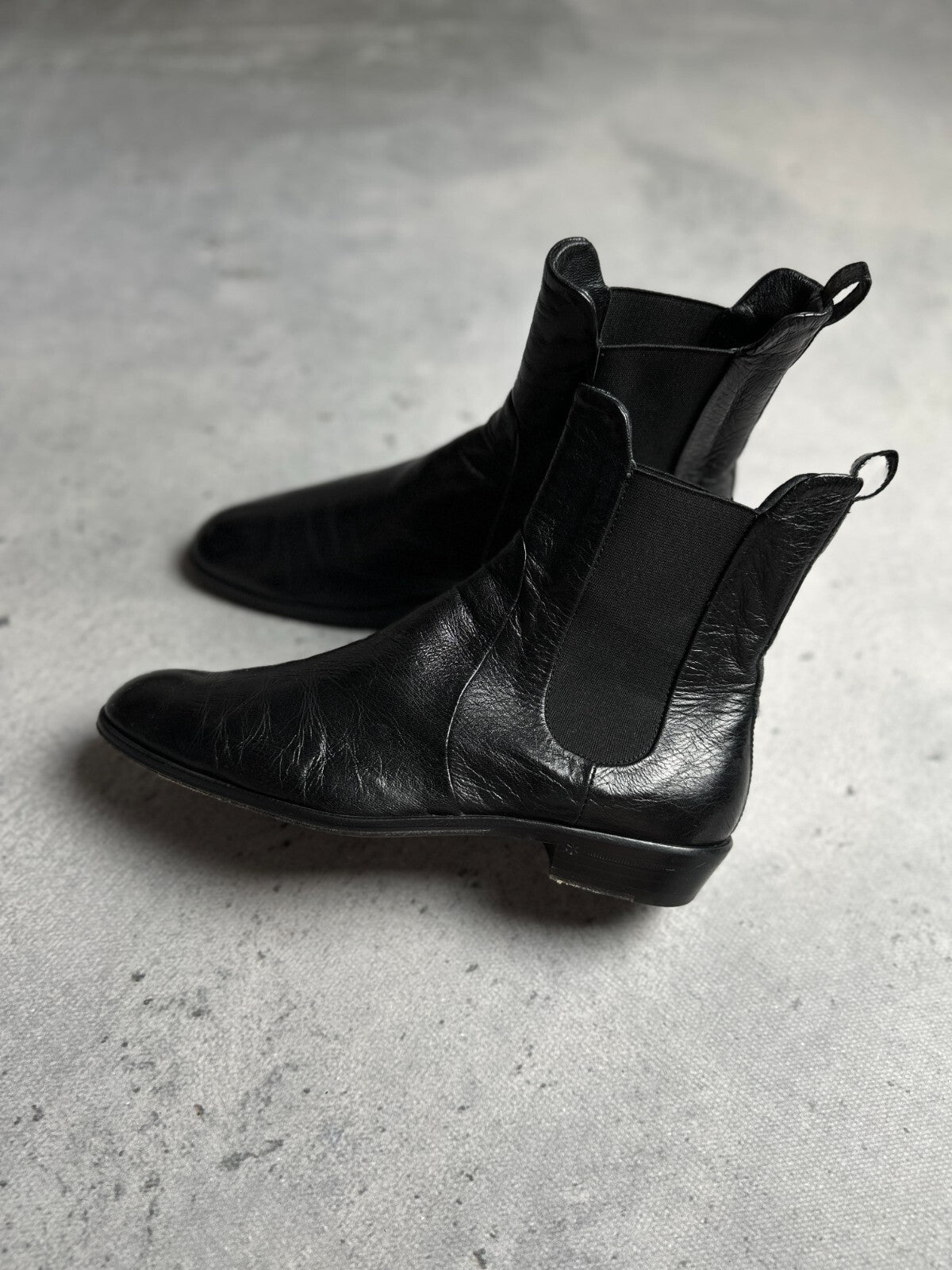 AGL Leather Cowboy Boots Rare Italian Item Avant Garde y2k