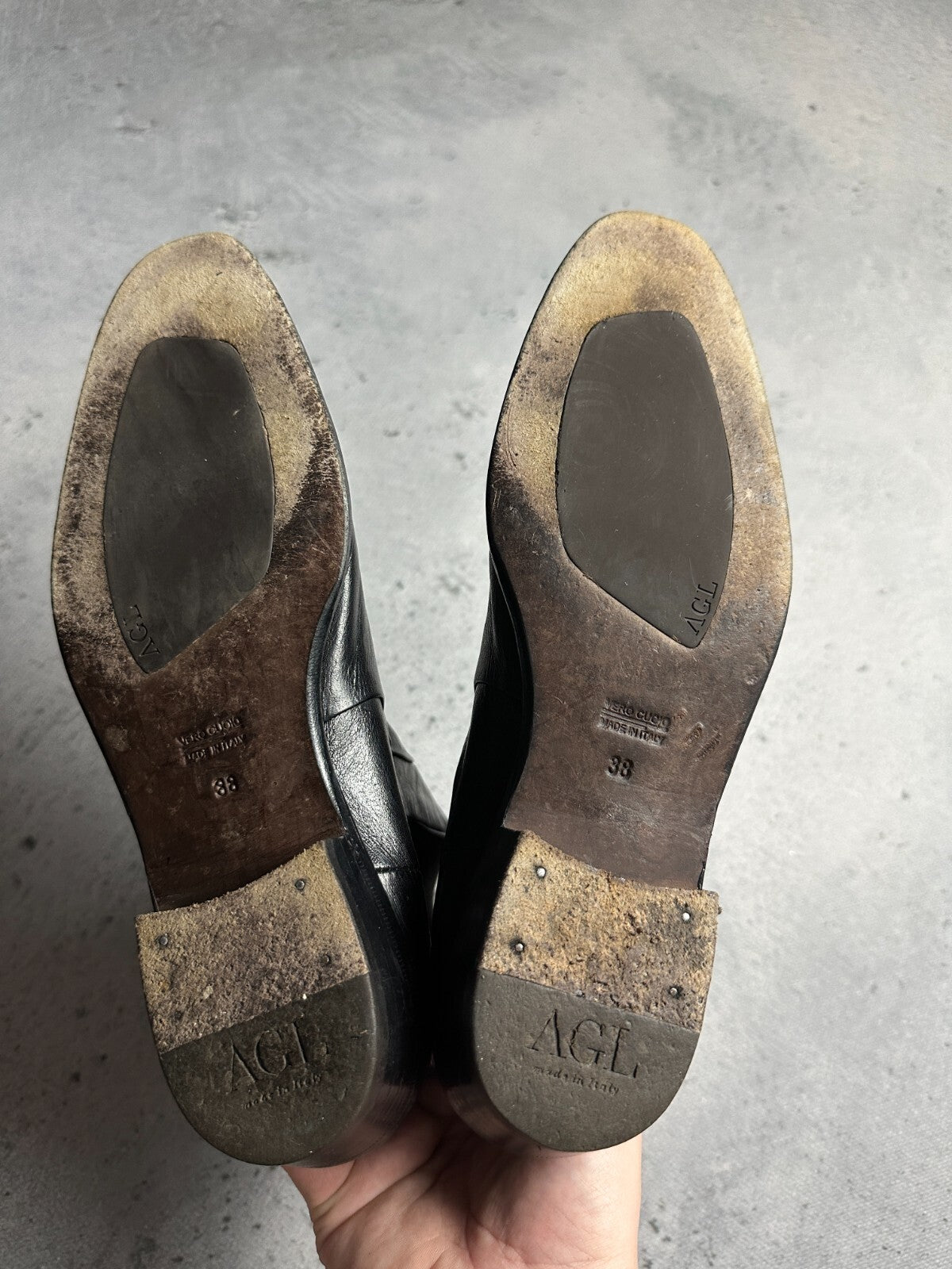 AGL Leather Cowboy Boots Rare Italian Item Avant Garde y2k