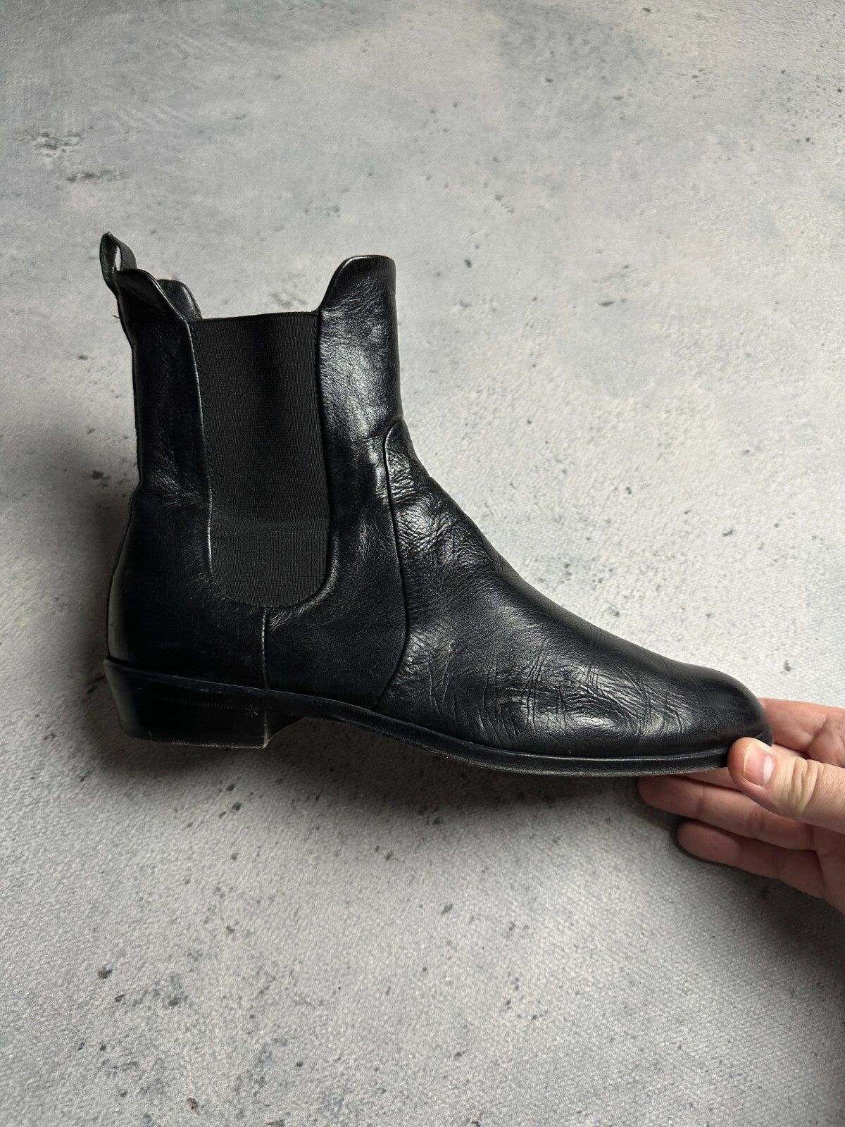 AGL Leather Cowboy Boots Rare Italian Item Avant Garde y2k