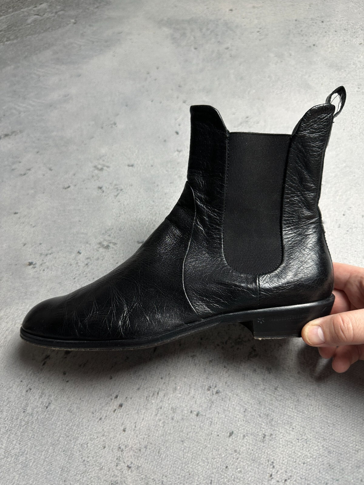 AGL Leather Cowboy Boots Rare Italian Item Avant Garde y2k