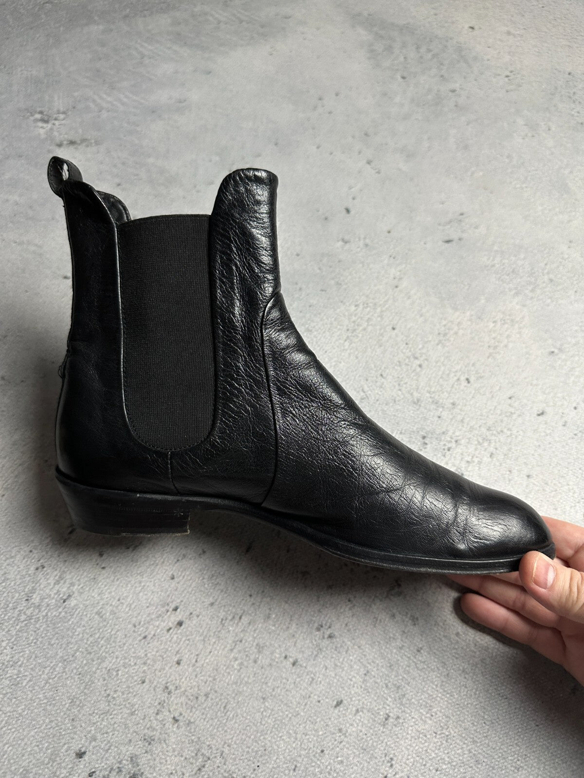 AGL Leather Cowboy Boots Rare Italian Item Avant Garde y2k