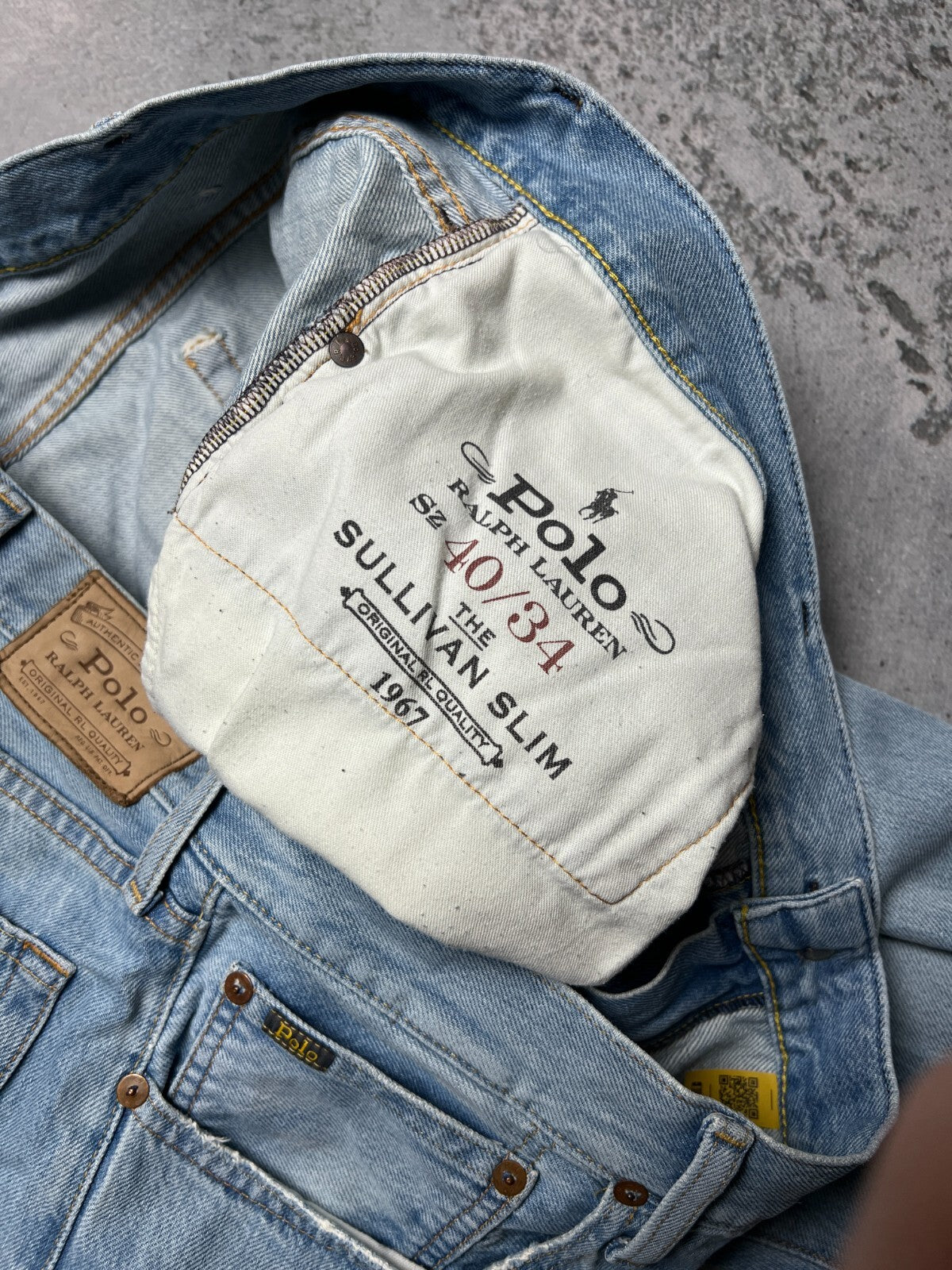 Luxury Polo Ralph Lauren Sullivan Slim Jeans PRL Logo y2k