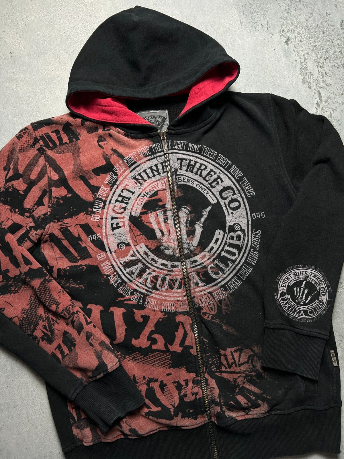 Zip-Up Hoodie Yakuza F*c* You style Ed Hardy by Audigier USA