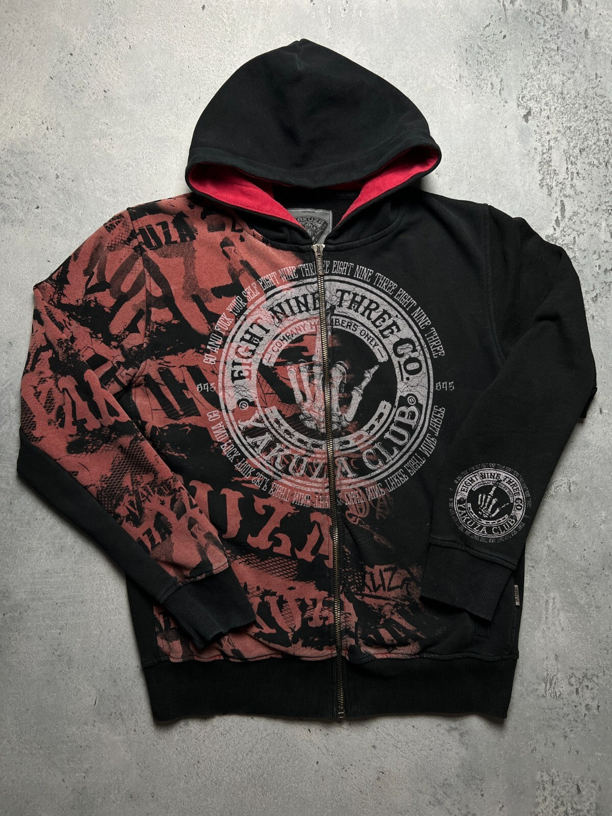 Zip-Up Hoodie Yakuza F*c* You style Ed Hardy by Audigier USA