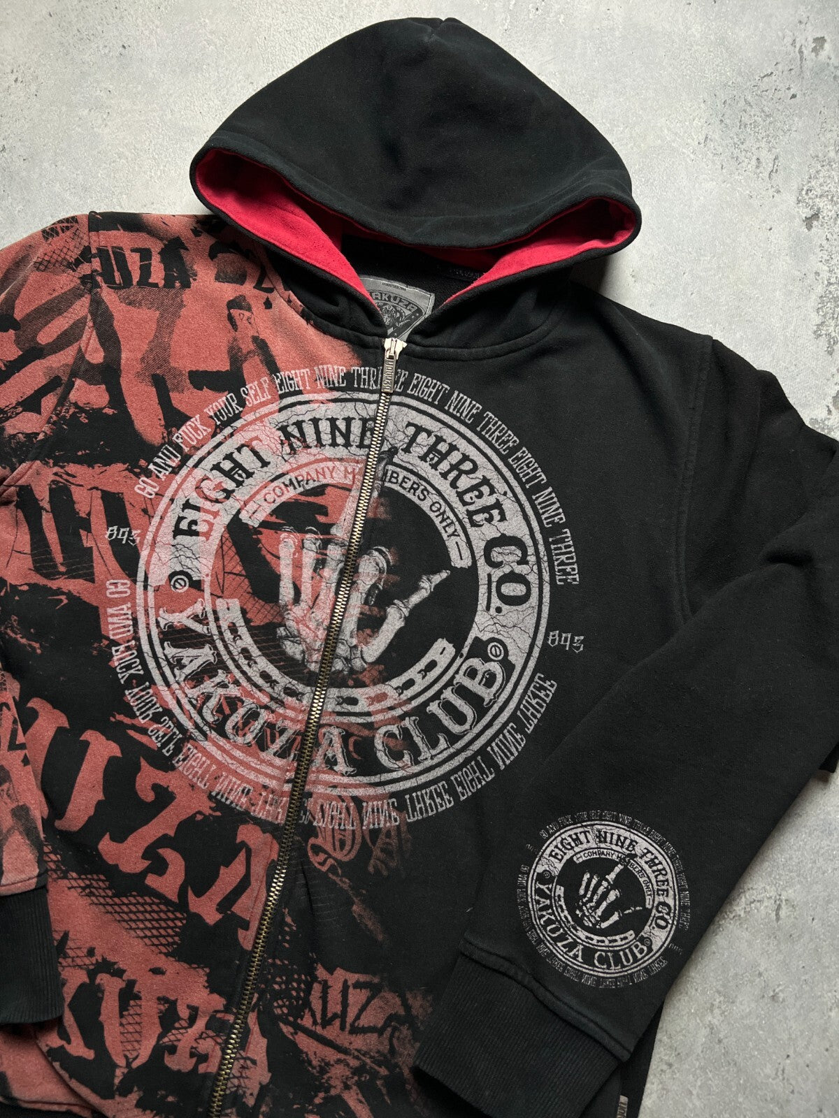 Zip-Up Hoodie Yakuza F*c* You style Ed Hardy by Audigier USA