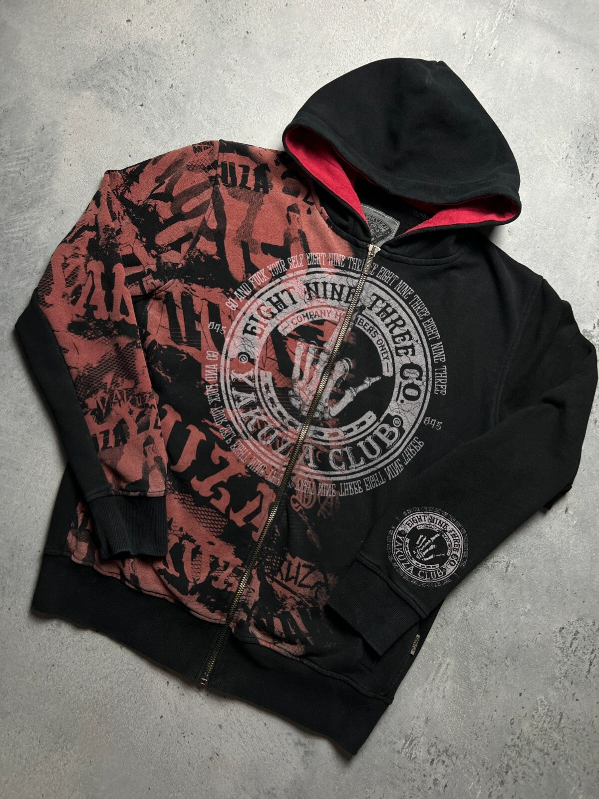 Zip-Up Hoodie Yakuza F*c* You style Ed Hardy by Audigier USA