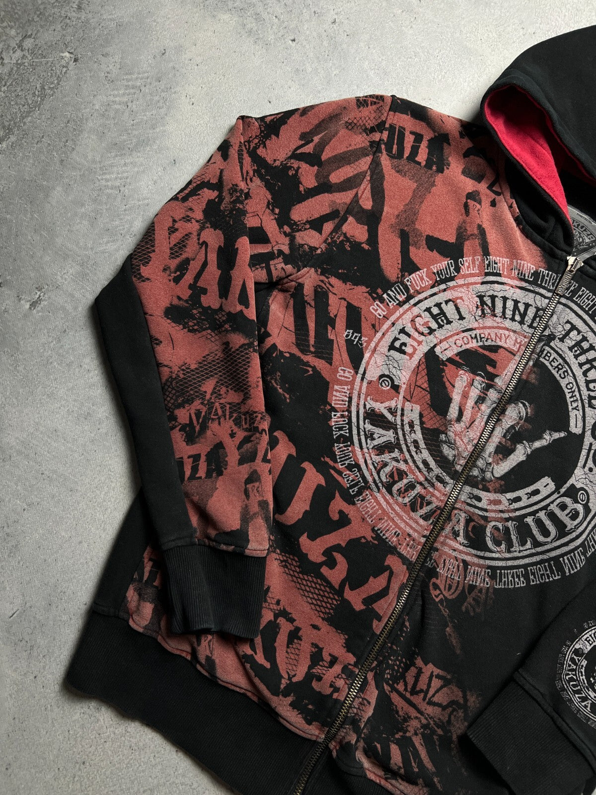 Zip-Up Hoodie Yakuza F*c* You style Ed Hardy by Audigier USA
