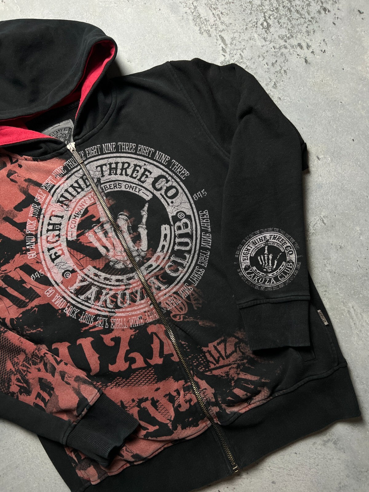 Zip-Up Hoodie Yakuza F*c* You style Ed Hardy by Audigier USA