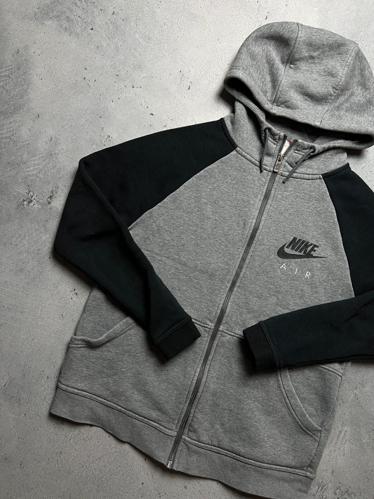 Nike Vintage Zip-Up Hoodie Jacket central swoosh logo y2k 90