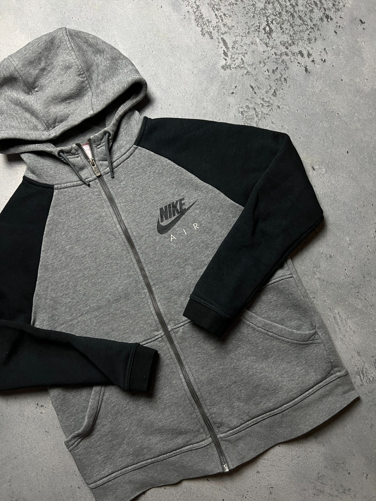 Nike Vintage Zip-Up Hoodie Jacket central swoosh logo y2k 90