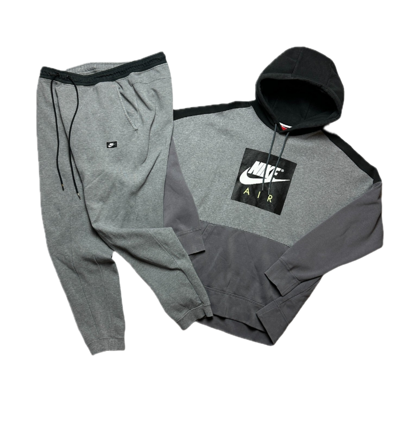 Grey Nike AIR Cotton Fleece Suit Oversize Drill Track Suit