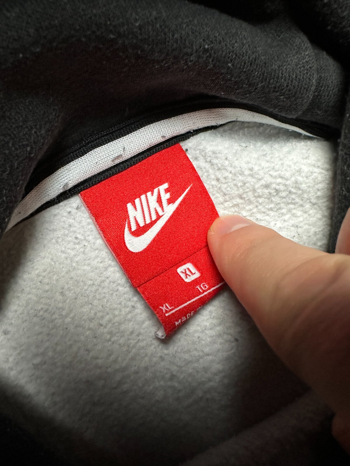 Grey Nike AIR Cotton Fleece Suit Oversize Drill Track Suit