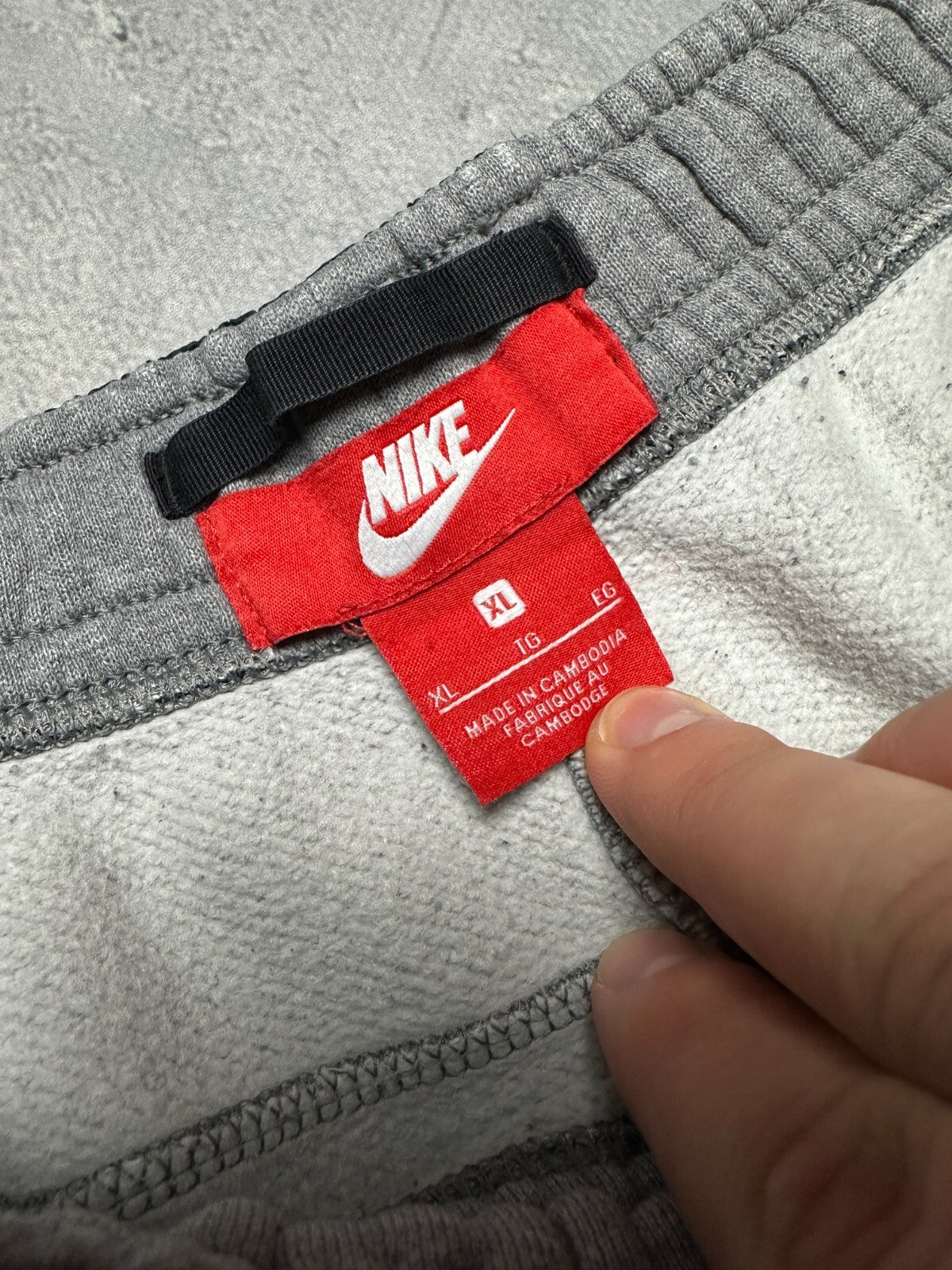 Grey Nike AIR Cotton Fleece Suit Oversize Drill Track Suit