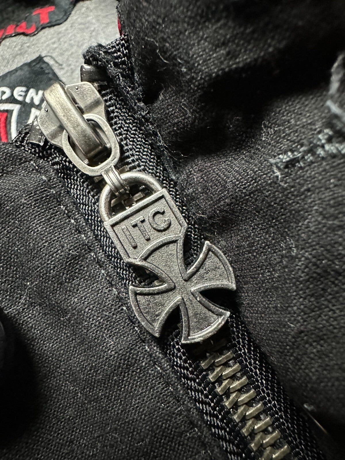 Independent Black Skater Light Denim Jacket y2k 90s USA Rare