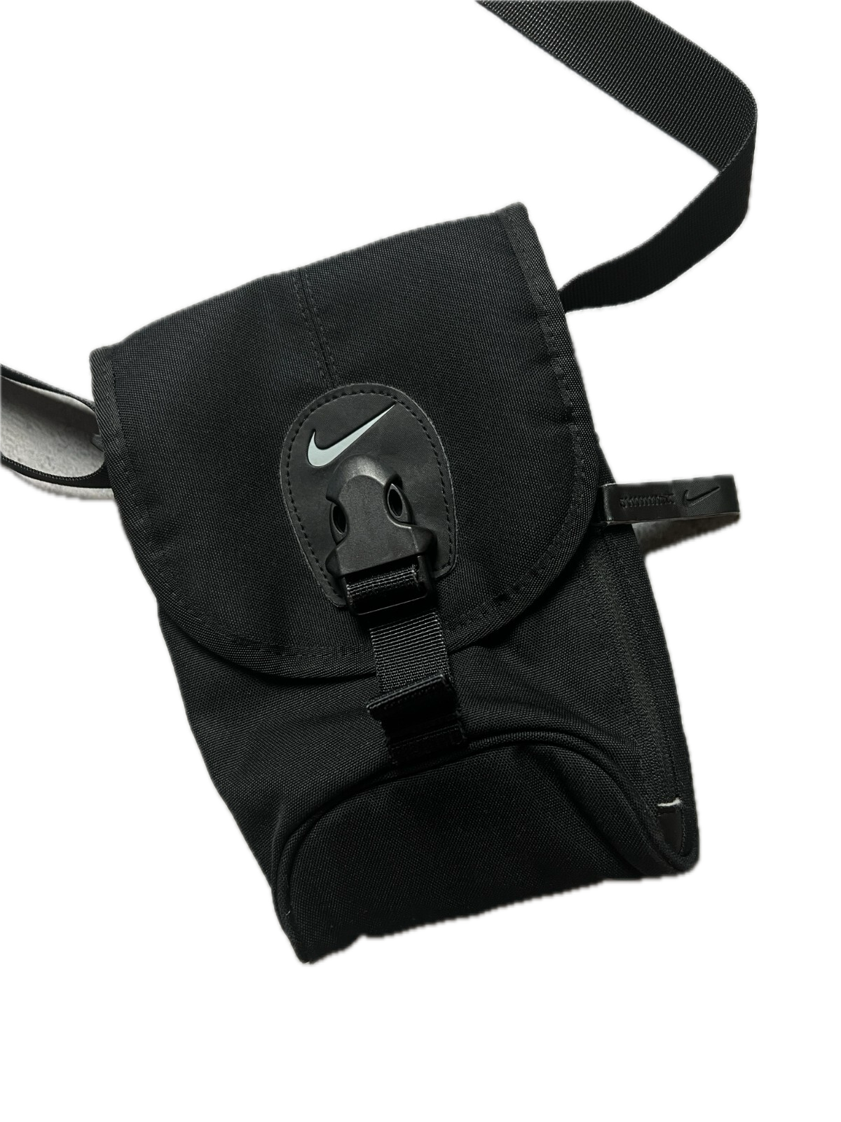 Nike Swoosh Black mini Messenger y2k Cordura 90s central logo One Size