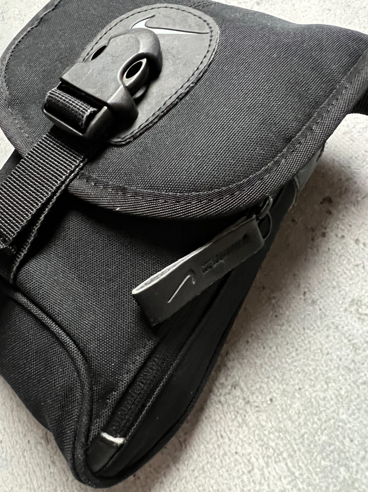 Nike Swoosh Black mini Messenger y2k Cordura 90s central logo One Size