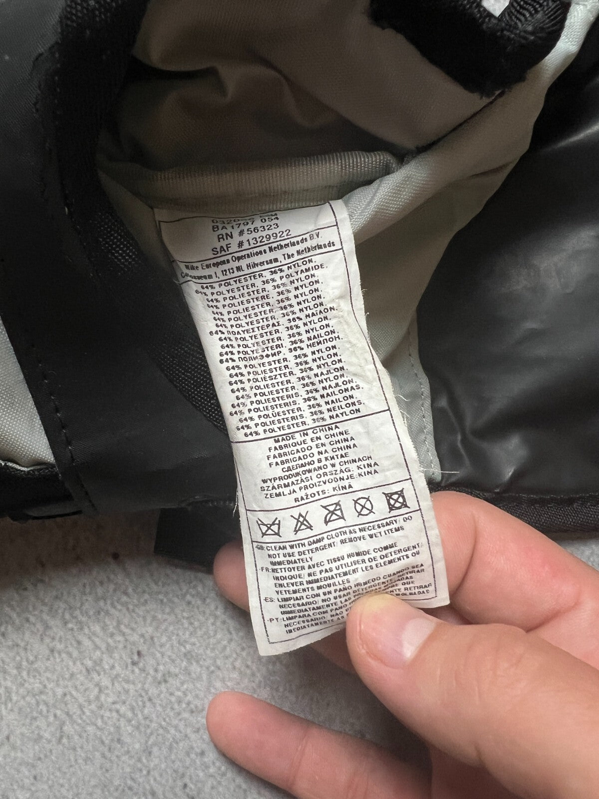 Nike Swoosh Black mini Messenger y2k Cordura 90s central logo One Size