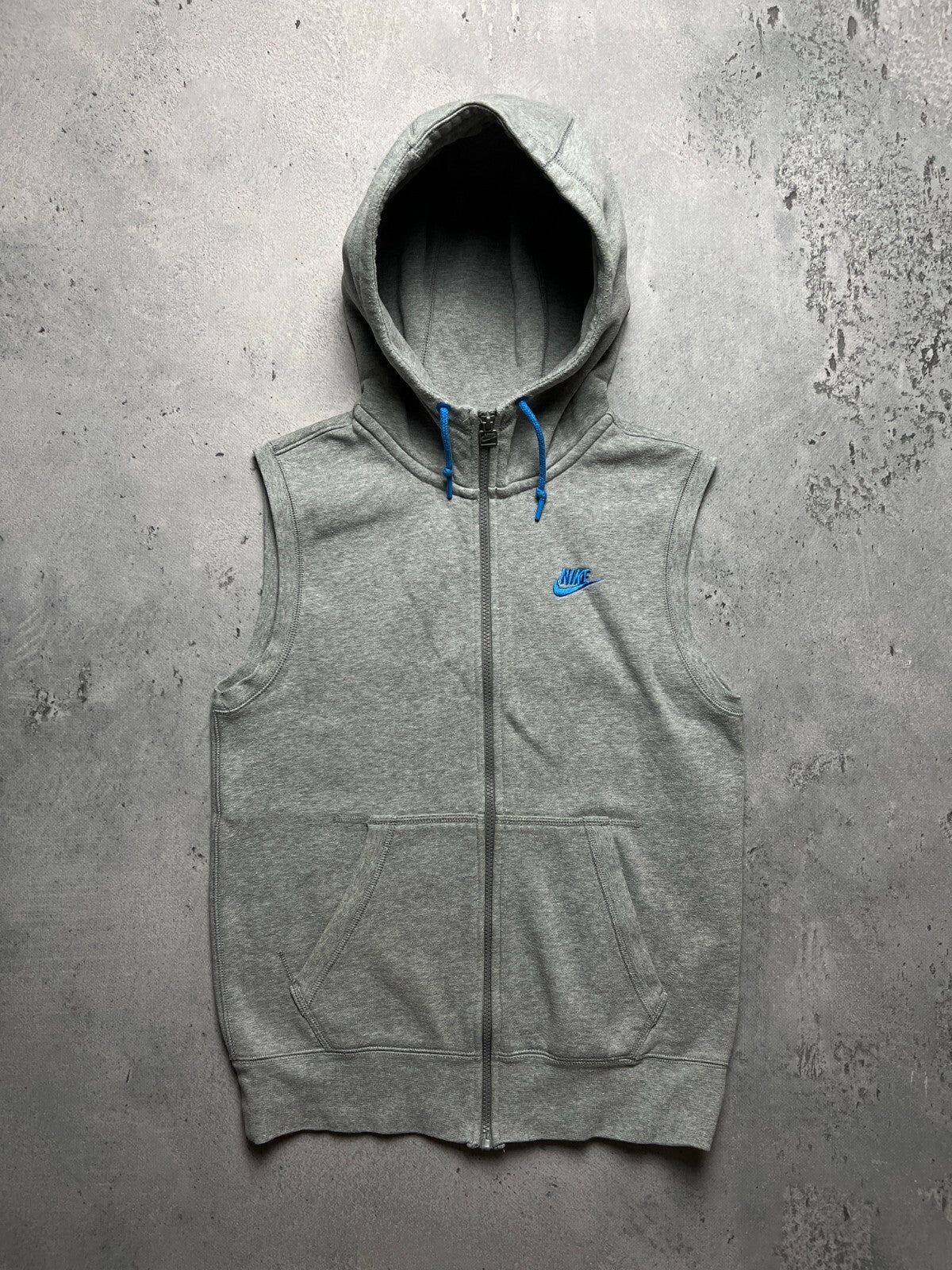 Vintage 90s Nike Hoodie Vest Zip up Running Jogging Exercise