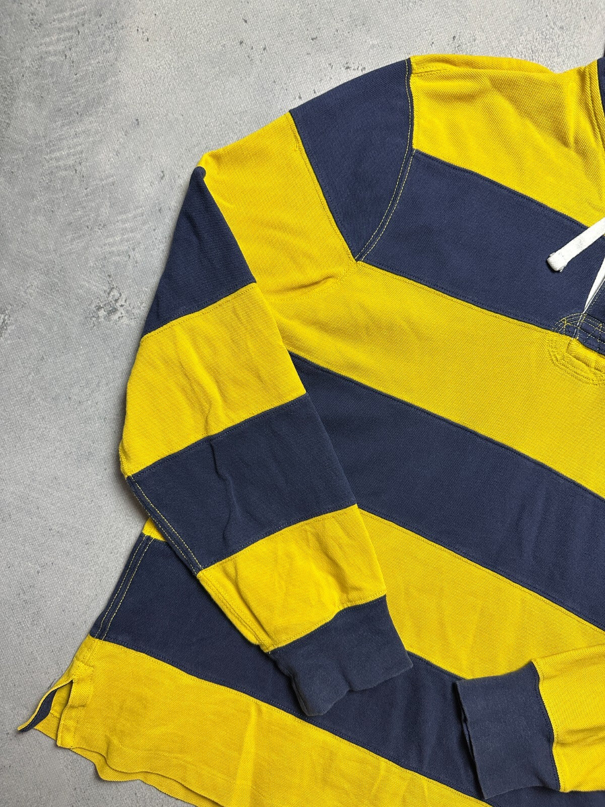 Vintage Polo Ralph Lauren Striped Rugby Preppy Hoodie 00s