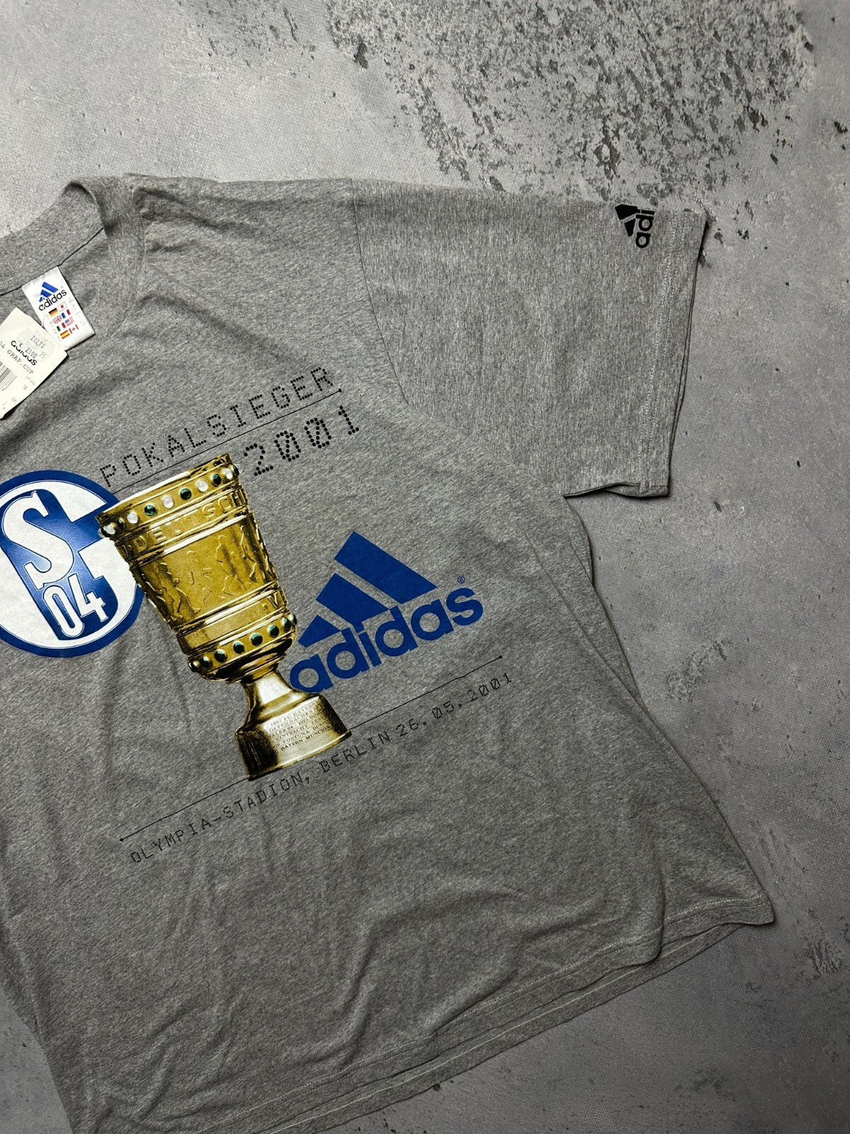 Adidas Schalke 04 Pokalsieger Cup Sieger Vintage T-shirt 00s