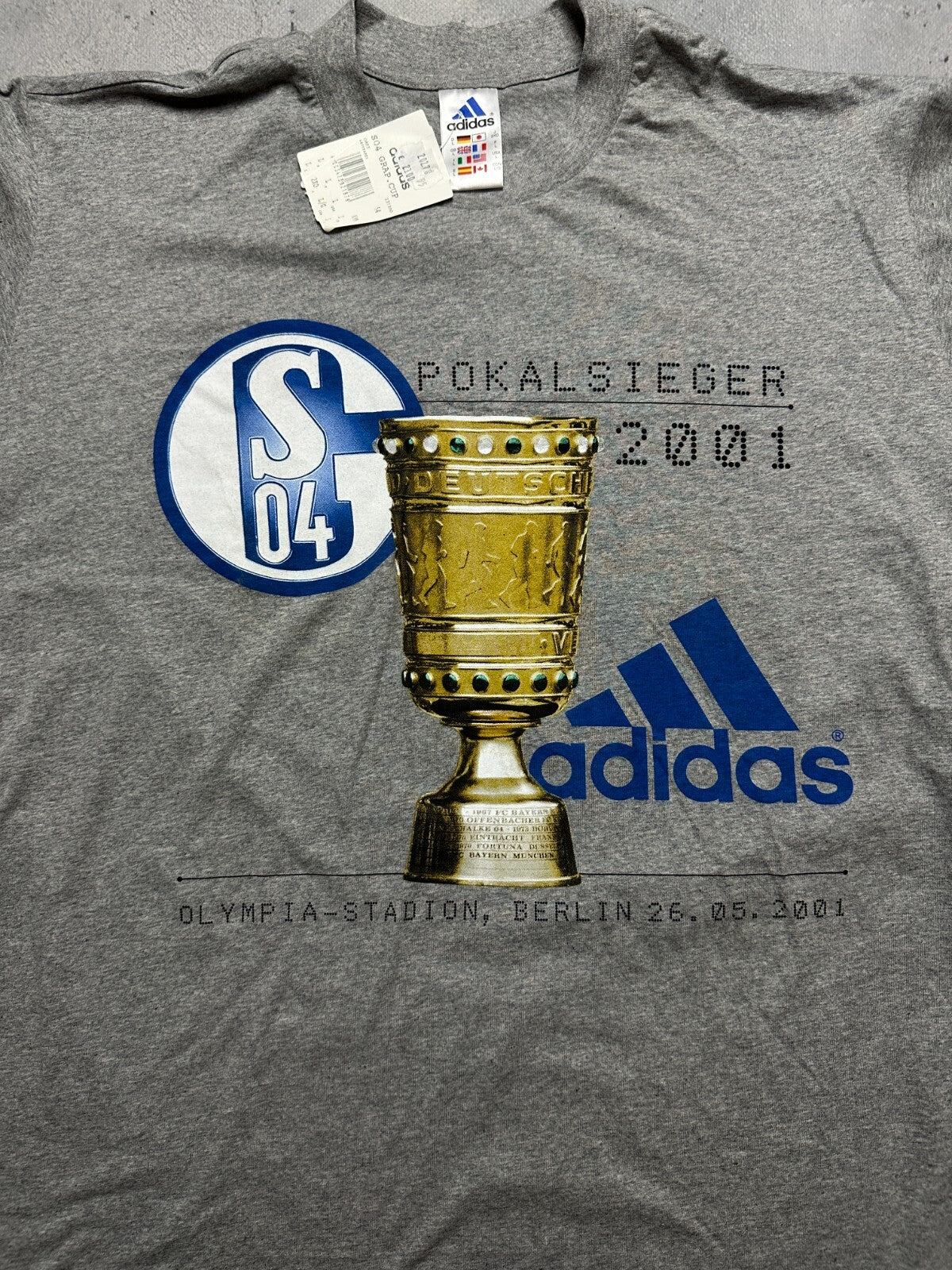 Adidas Schalke 04 Pokalsieger Cup Sieger Vintage T-shirt 00s