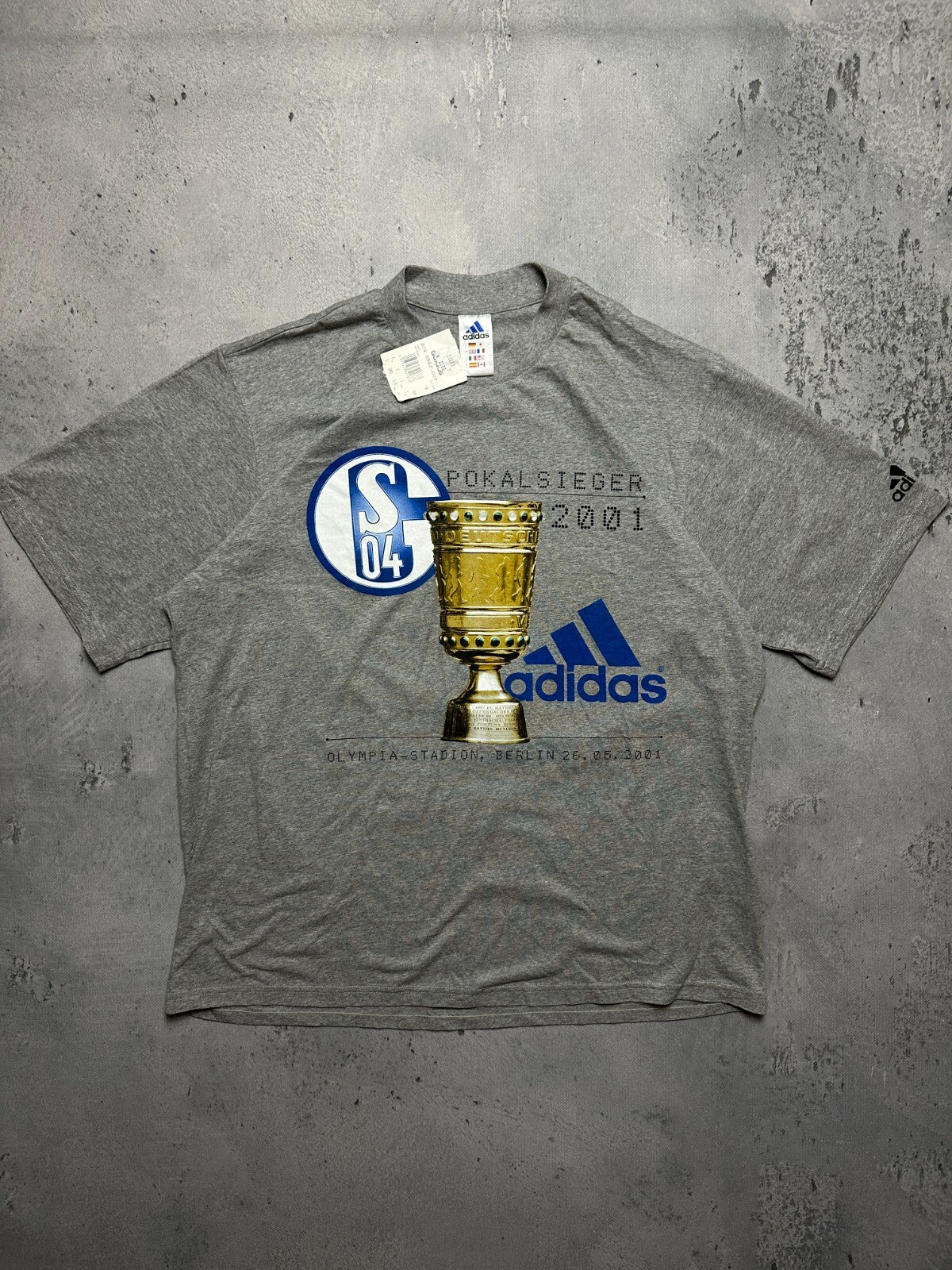 Adidas Schalke 04 Pokalsieger Cup Sieger Vintage T-shirt 00s