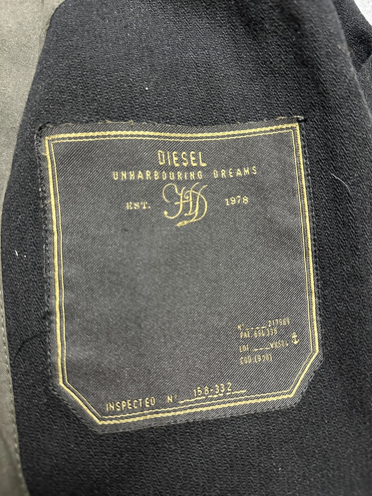 Vintage Diesel Wool Blazer Luxury Jacket Harbouring Dreams