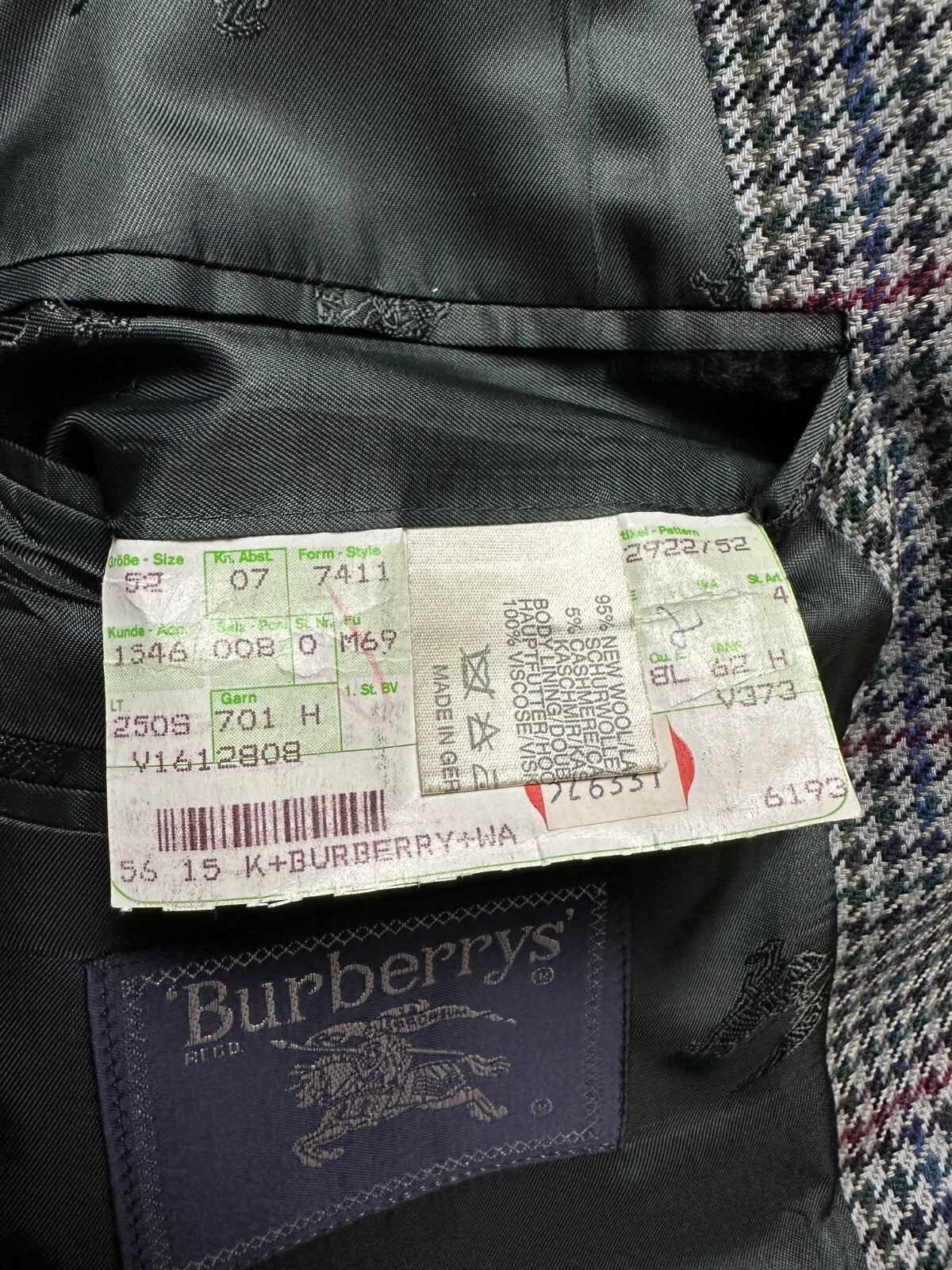 Blazer Burberrys Vintage Cashmere & Wool Luxury Rare 90s 80s