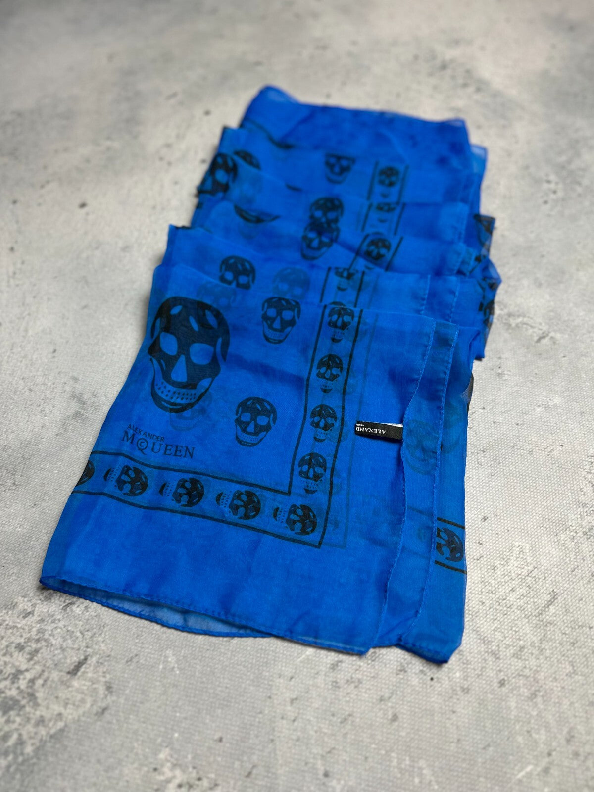 Alexander McQueen Bandana Scarf Skull Full Print y2k Lux 00s