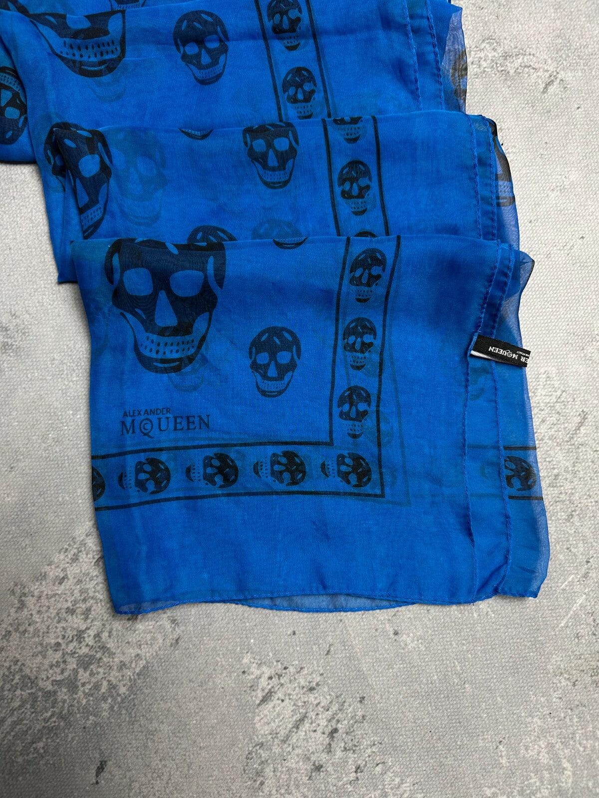 Alexander McQueen Bandana Scarf Skull Full Print y2k Lux 00s