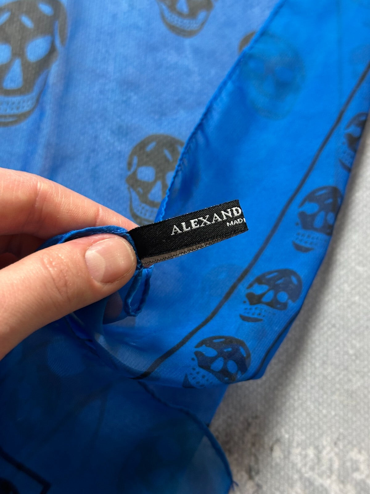 Alexander McQueen Bandana Scarf Skull Full Print y2k Lux 00s