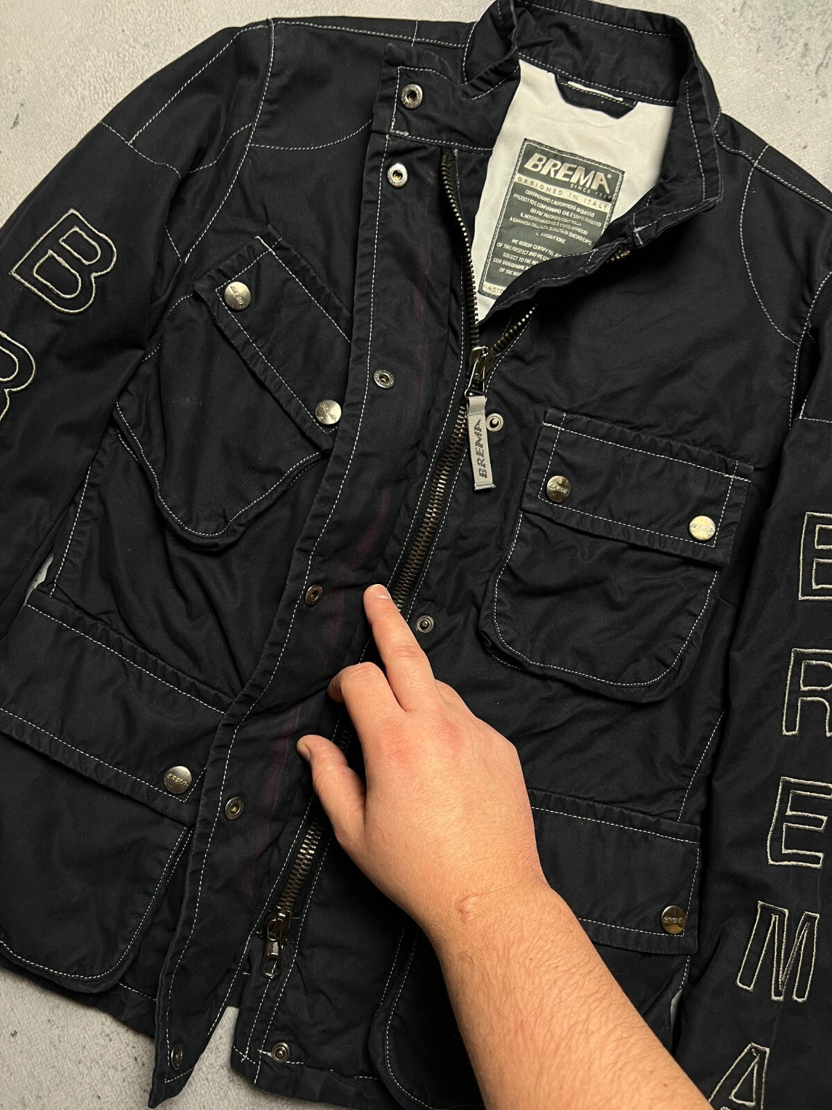 Brema Racing GT H2Out Italy Motorcycle Luxury Cargo Jacket