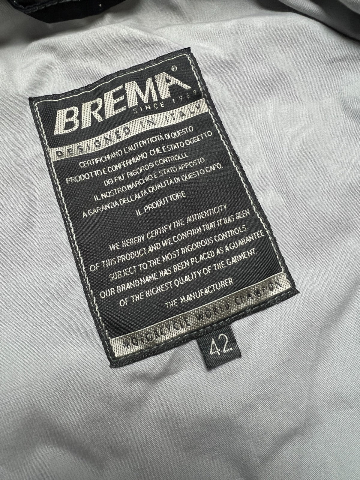 Brema Racing GT H2Out Italy Motorcycle Luxury Cargo Jacket