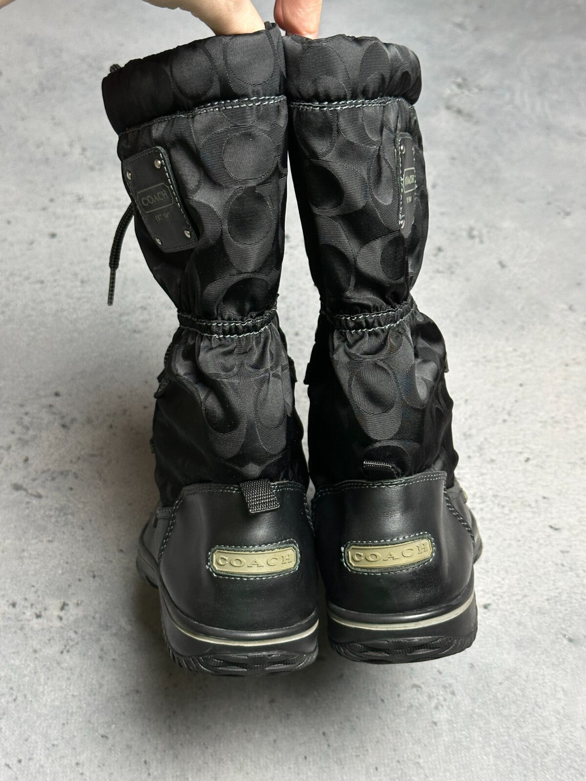 Coach Shaine Signature Winter Snow Monogram Boots y2k