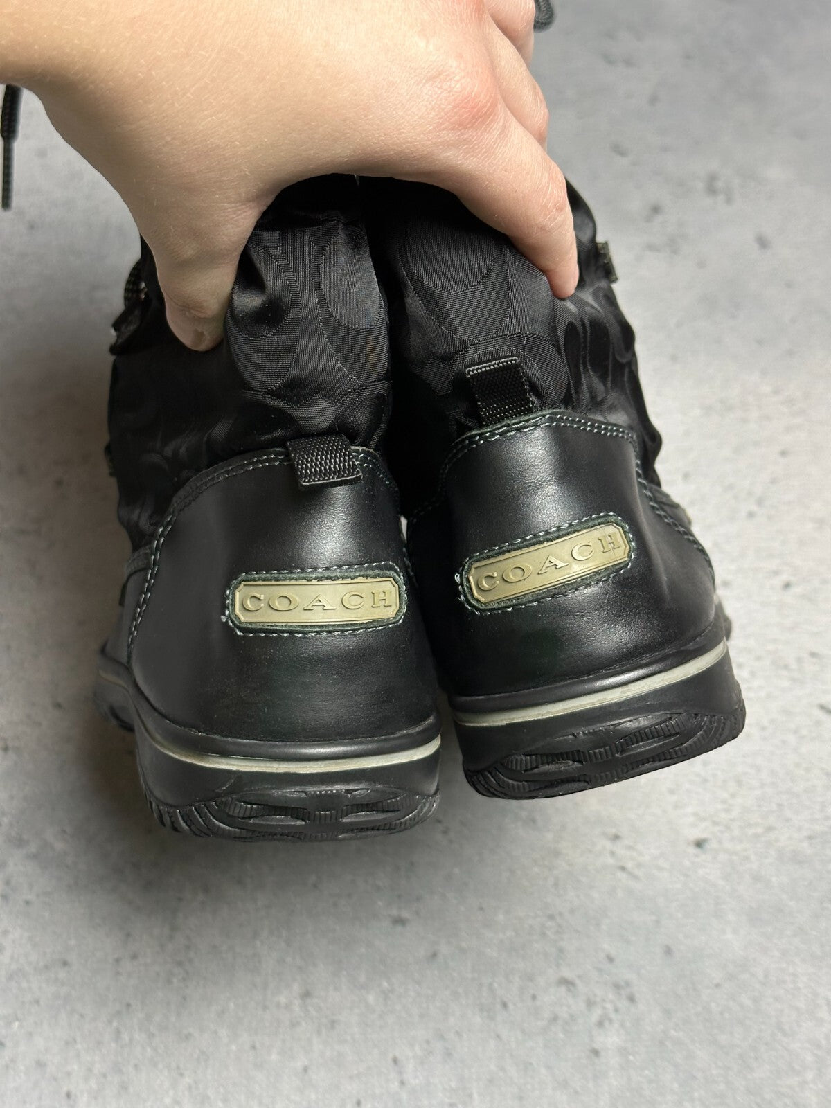 Coach Shaine Signature Winter Snow Monogram Boots y2k