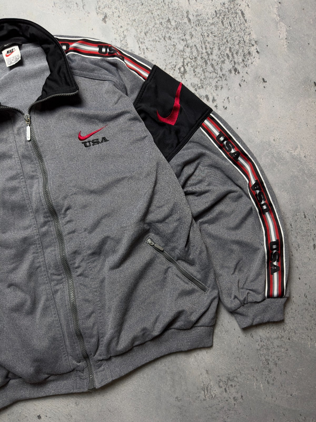 Nike Vintage Zipper Jacket central swoosh logo y2k 90s