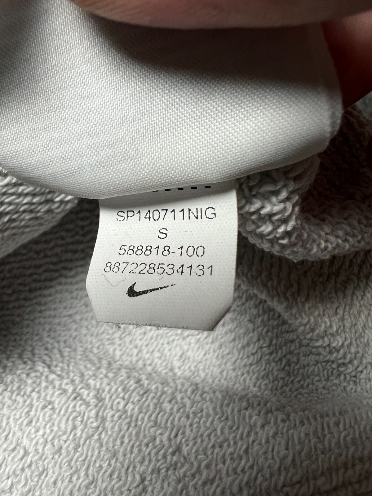Zip-Up Hoodie Nike Vintage center logo swoosh Travis Style