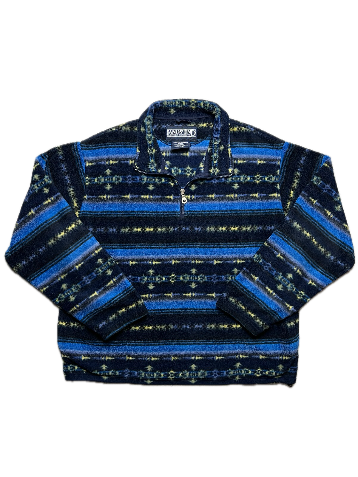 Vintage Lands End Polartec Teddy Fleece Patagonia Synchilla Style Jacket 1/3 Zip