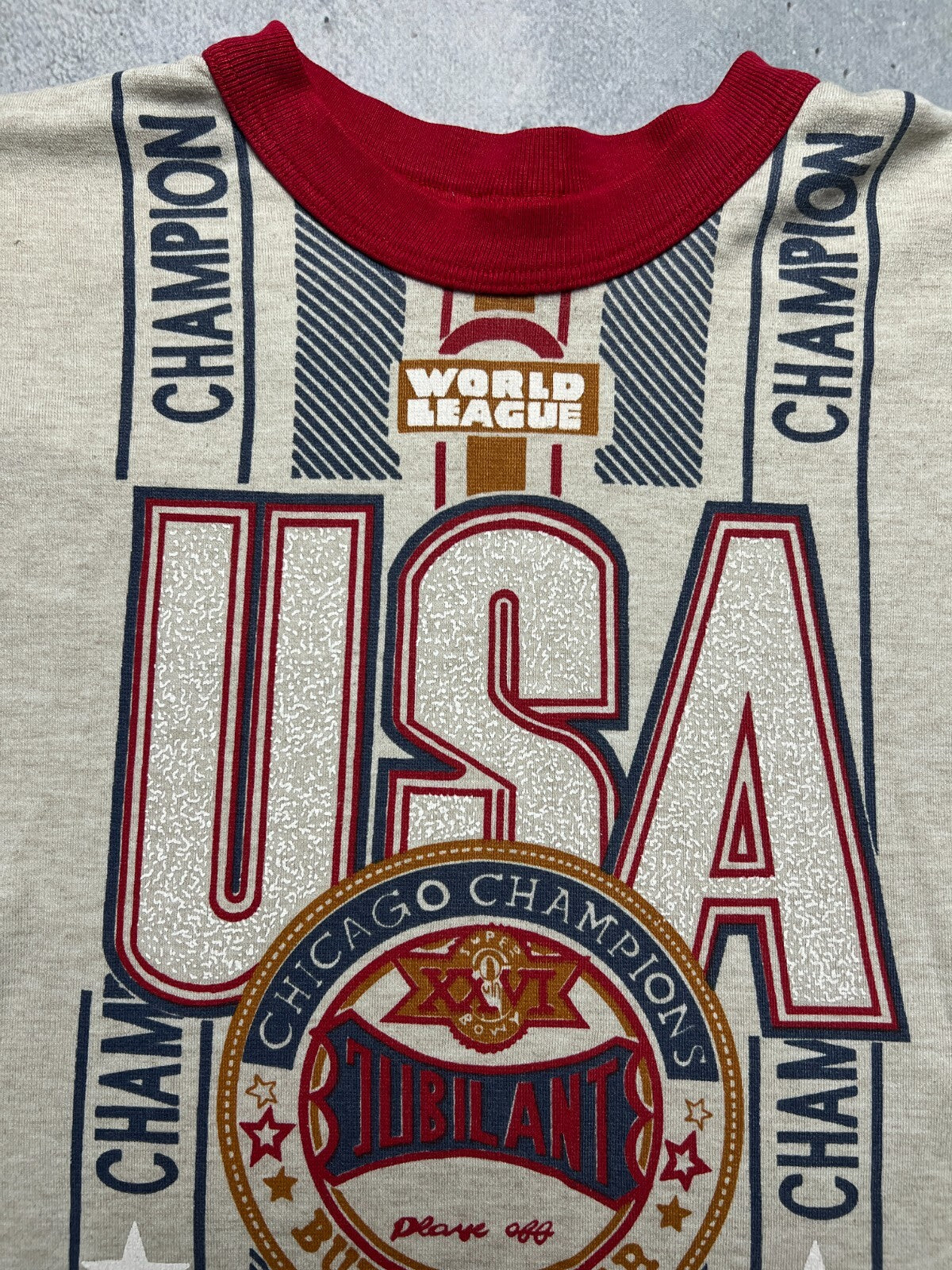 USA Chicago Champion Vintage Buffalo Wear World League Rare