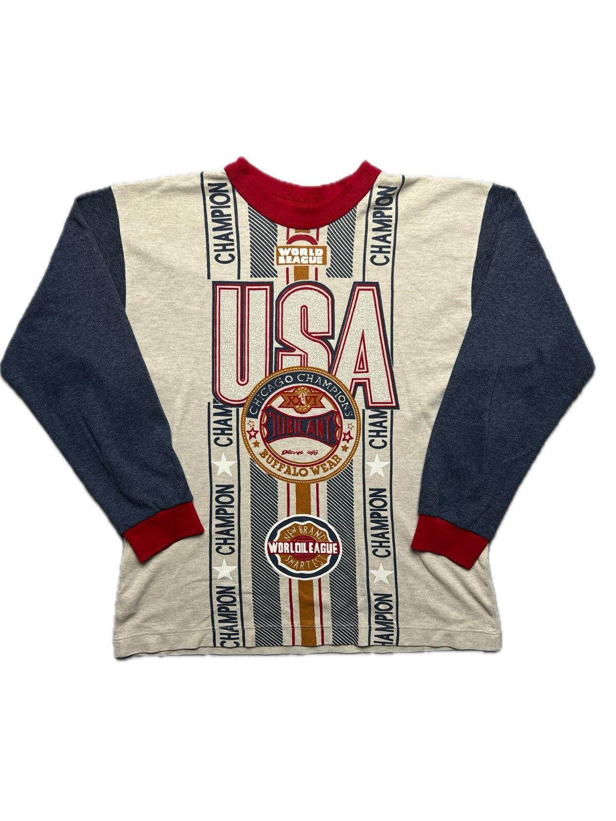 USA Chicago Champion Vintage Buffalo Wear World League Rare
