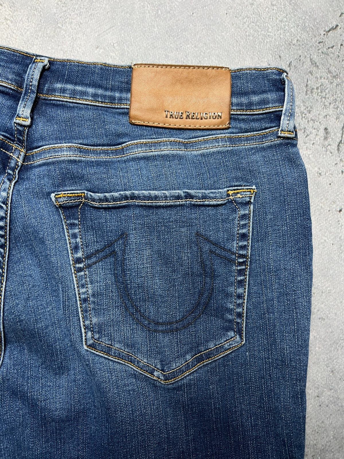 Vintage True Religion Studded Highrise Halle Denim Jeans y2k