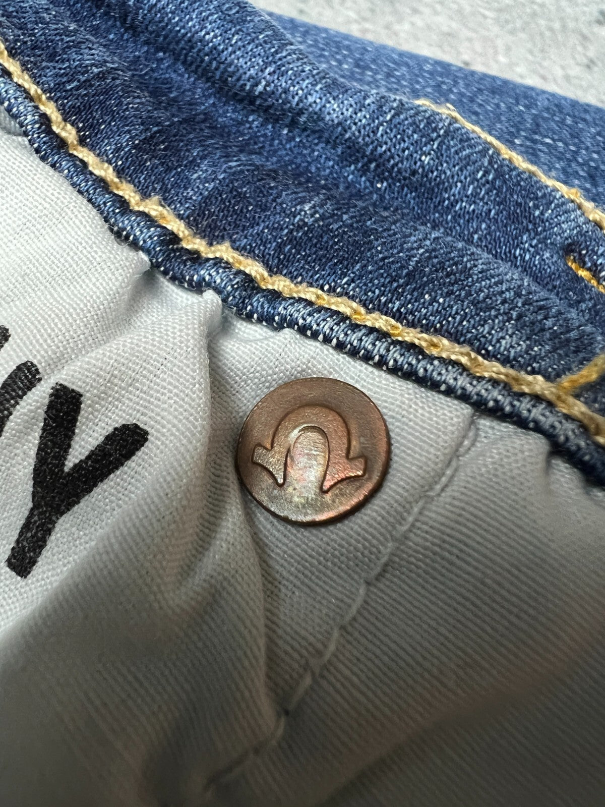 Vintage True Religion Studded Highrise Halle Denim Jeans y2k