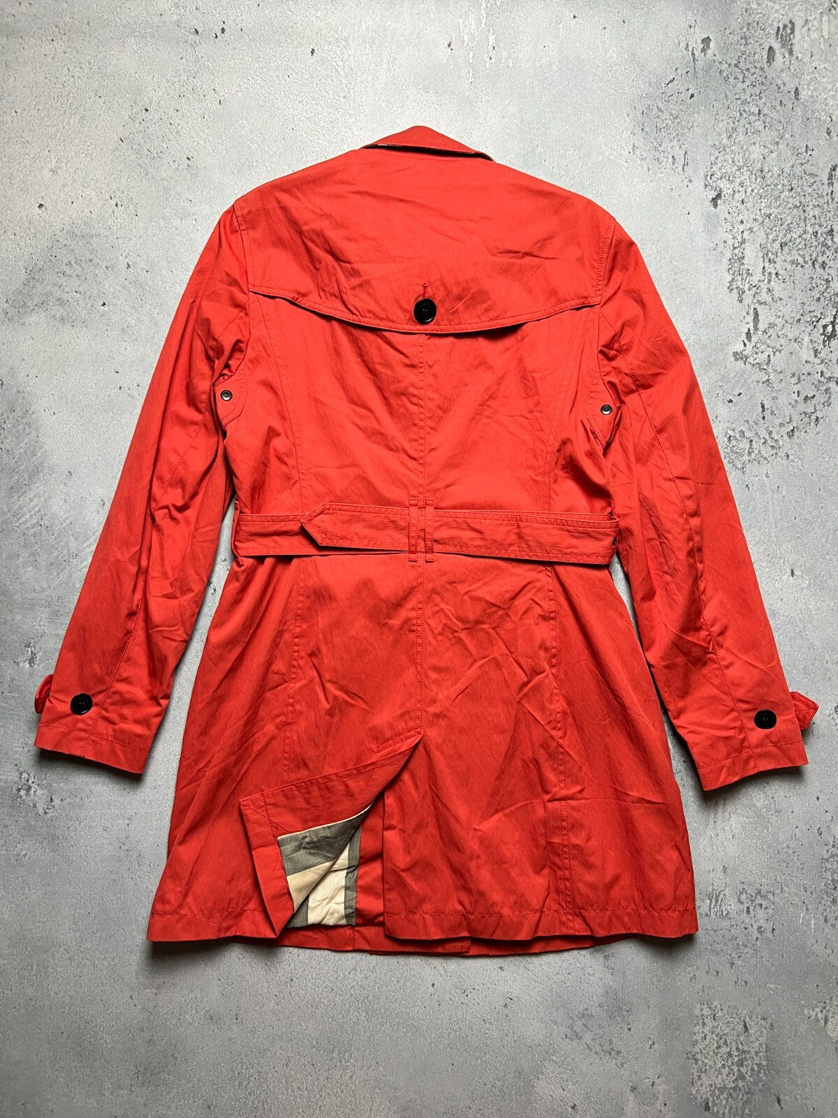 Rare Burberry Brit England Sandringham Belted Trench Coat Jacket