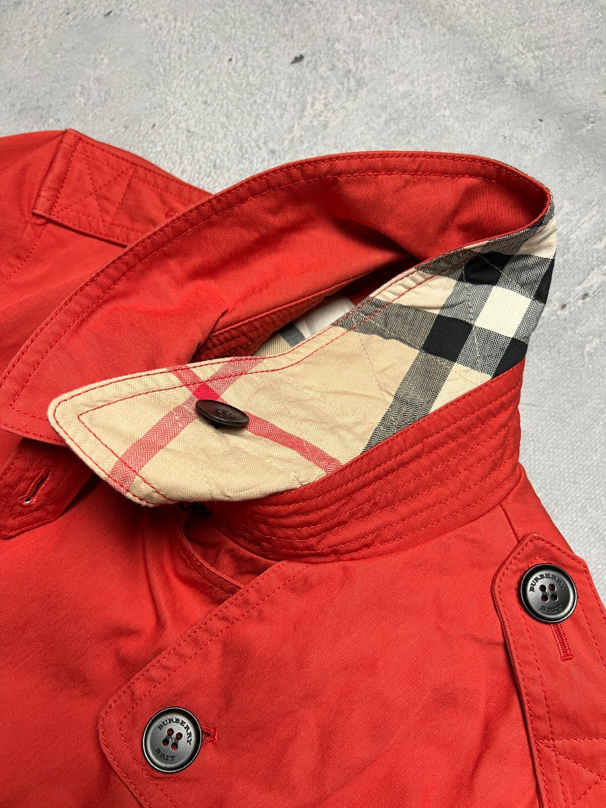 Rare Burberry Brit England Sandringham Belted Trench Coat Jacket