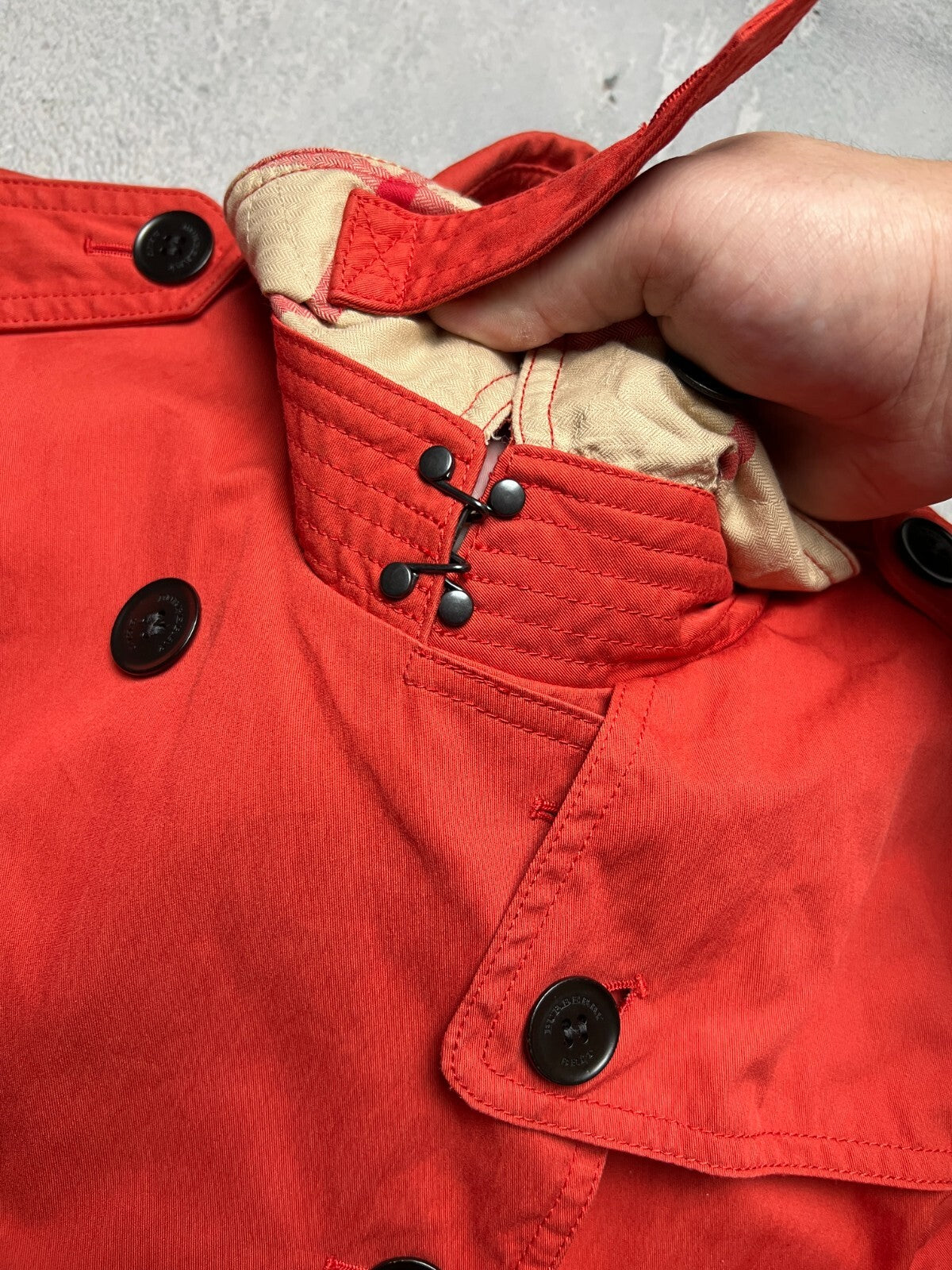 Rare Burberry Brit England Sandringham Belted Trench Coat Jacket