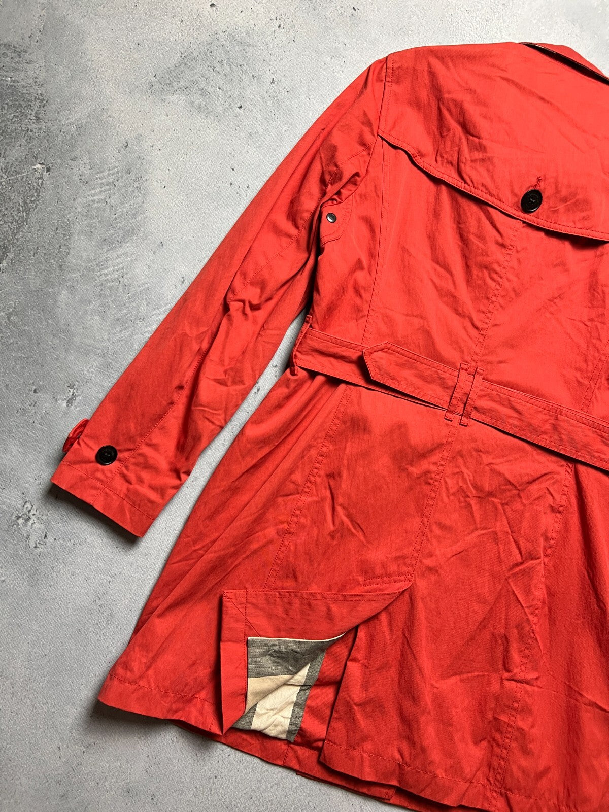 Rare Burberry Brit England Sandringham Belted Trench Coat Jacket